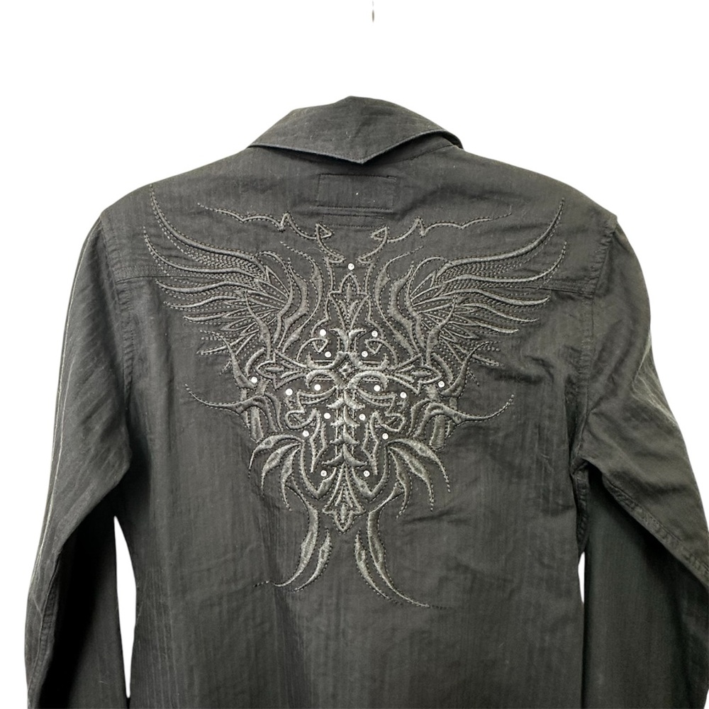 Brooks & Dunn Collection by Panhandle Slim Black Snaps Embroidered Weste…